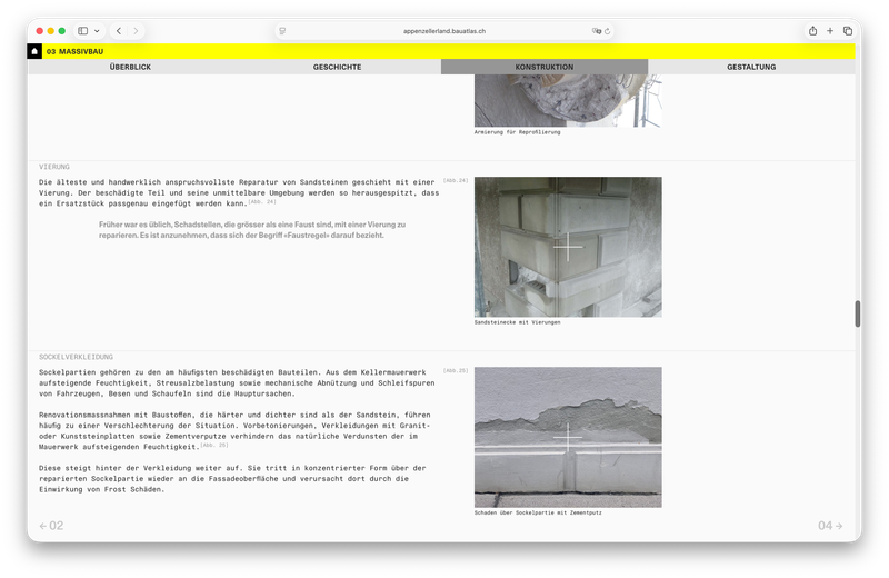E-Nachschlagewerk für das Bauen an historischen Häusern - Appenzellerland – Baustein: Markierung von Anekdotische Erzählungen – E-Nachschlagewerk für das Bauen an historischen Häusern